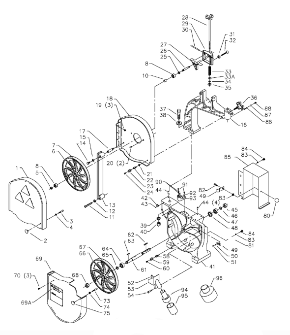 Delta 28-141 Diagram and Parts List for 28-141  Delta Saw