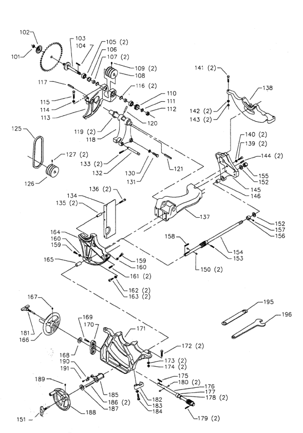 Delta 36-810 Diagram and Parts List for 36-810  Delta Saw