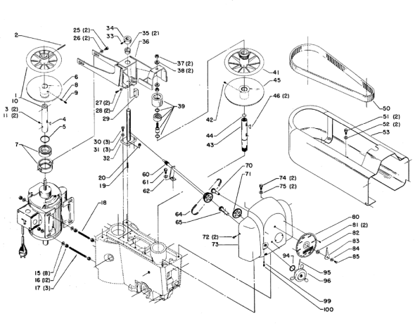Delta 15-565-Bdk Type-1 Diagram and Parts List for 15-565-BDK Type-1 Delta Drill Press