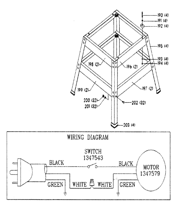 Delta 36-285 Diagram and Parts List for 36-285  Delta Saw