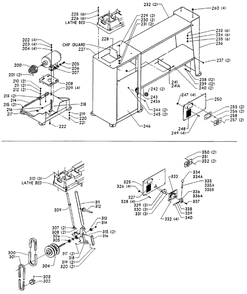 Delta 46-222-Bdk Type-1 Diagram and Parts List for 46-222-BDK Type-1 Delta Lathe