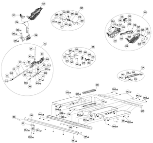 Delta 36-5052t2 Diagram and Parts List for 36-5052T2  Delta Saw