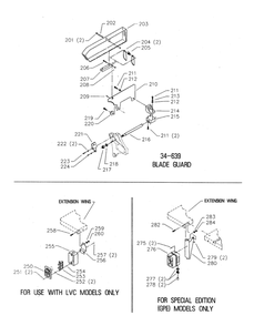 Delta 34-806 Type-4 Diagram and Parts List for 34-806 Type-4 Delta Saw