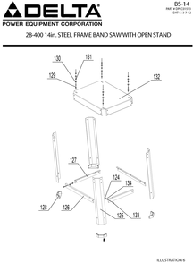 Diagram 5 Diagram and Parts List for 28-400  Delta Band Saw