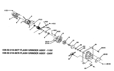 Delta 28-005 Diagram and Parts List for 28-005  Delta Bench Grinder