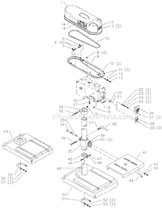 Page A Diagram and Parts List for 15-220 Type 2 Delta Drill Press