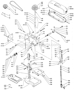 Page A Diagram and Parts List for 15-221 Type 1 Delta Drill Press