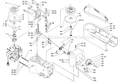 Page A Diagram and Parts List for 15-247 Type 1 Delta Drill Press