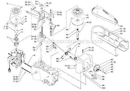 Page A Diagram and Parts List for 15-318 Type 1 Delta Drill Press