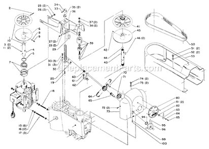Page A Diagram and Parts List for 15-346 Type 1 Delta Drill Press