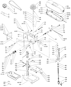 Page A Diagram and Parts List for 15-405 Type 1 Delta Drill Press