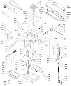 Page A Diagram and Parts List for 15-406 Type 1 Delta Drill Press