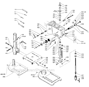Page B Diagram and Parts List for 15-540 Type 1 Delta Drill Press