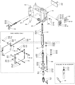 Page B Diagram and Parts List for 17-450 Type 1 Delta Drill Press
