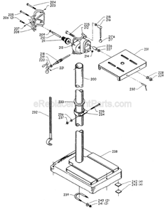 Page C Diagram and Parts List for 17-541 Type 1 Delta Drill Press
