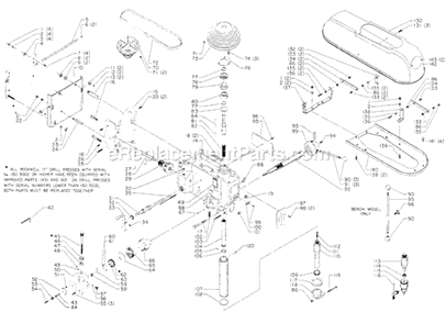 Page A Diagram and Parts List for 17-612 Type 1 Delta Drill Press