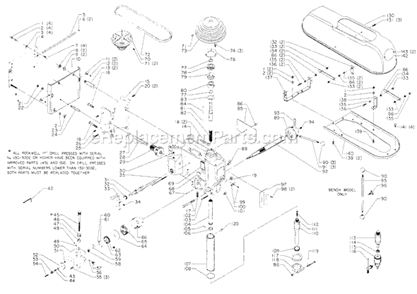 Page A Diagram and Parts List for 17-633 Type 1 Delta Drill Press