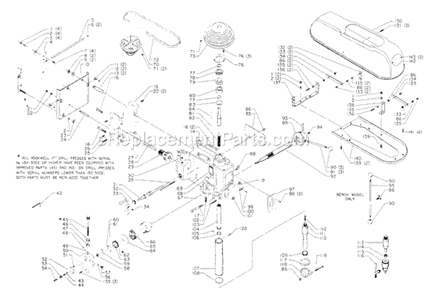 Page A Diagram and Parts List for 17-636 Type 1 Delta Drill Press