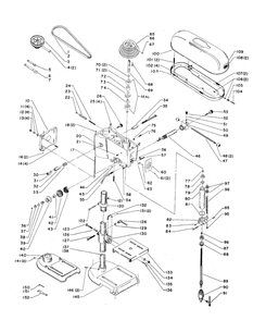 Delta 15-206 Diagram and Parts List for 15-206  Delta Drill Press