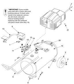 Delta 66-501 Type-1 Diagram and Parts List for 66-501 Type-1 Delta Compressor
