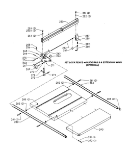Delta 34-801 Type-3 Diagram and Parts List for 34-801 Type-3 Delta Saw