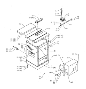 Delta 34-801 Type-4 Diagram and Parts List for 34-801 Type-4 Delta Saw