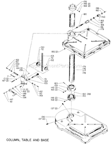 Page B Diagram and Parts List for 20-528 Type 1 Delta Drill Press