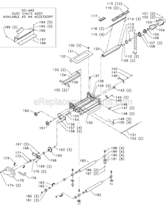 Page B Diagram and Parts List for 22-560 Type 2 Delta Planer Jointer