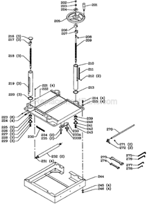 Page B Diagram and Parts List for 22-681 Type 1 Delta Planer Jointer