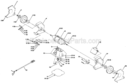 Page A Diagram and Parts List for 23-635 Type 1 Delta Angle Grinder