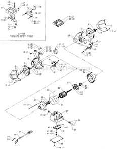 Page A Diagram and Parts List for 23-860 Type 1 Delta Angle Grinder