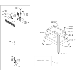 Delta 31-691 Diagram and Parts List for 31-691  Delta Table Saw Accessories