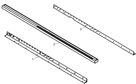 Part Location Diagram of 1359181S Delta REAR RAIL
