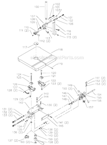 Page B Diagram and Parts List for 28-241 Type 1 Delta Band Saw