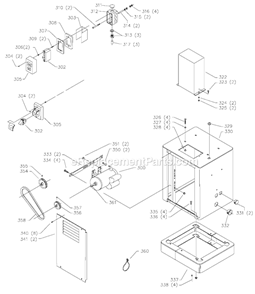 Page C Diagram and Parts List for 28-263 Type 1 Delta Band Saw