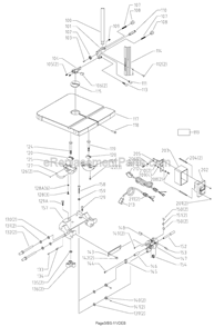 Page B Diagram and Parts List for 28-276  Delta Band Saw