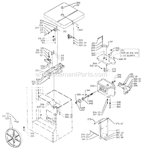 Page C Diagram and Parts List for 28-345 Type 2 Delta Band Saw
