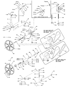 Page A Diagram and Parts List for 28-651 Type 1 Delta Band Saw