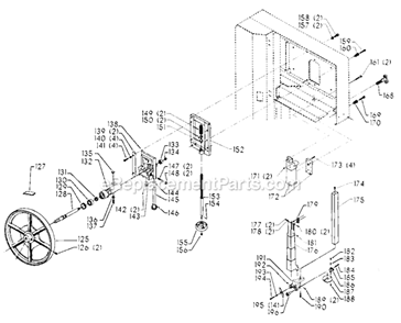 Page B Diagram and Parts List for 28-662 Type 2 Delta Band Saw