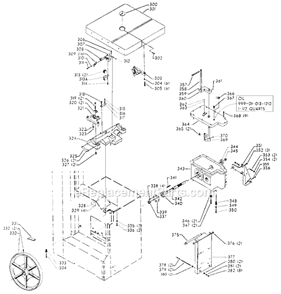 Page C Diagram and Parts List for 28-662 Type 2 Delta Band Saw