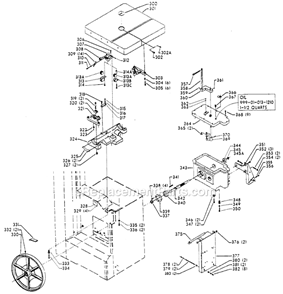 Page C Diagram and Parts List for 28-663 Type 1 Delta Band Saw