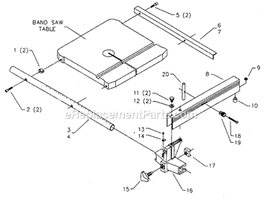 Part Location Diagram of 426020550007S Delta Front Guide Rail 24