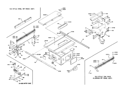 Delta 34-430 Diagram and Parts List for 34-430  Delta Saw