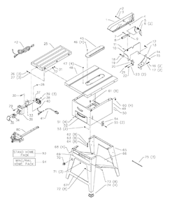 Delta 36-445 Diagram and Parts List for 36-445  Delta Saw