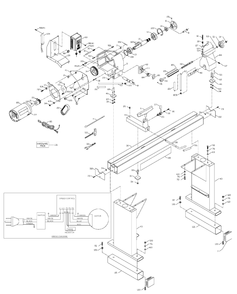 Delta 46-755x Type-1 Diagram and Parts List for 46-755X Type-1 Delta Lathe