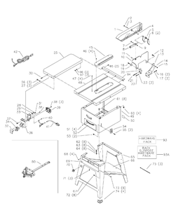 Delta 36-507x Diagram and Parts List for 36-507X  Delta Saw