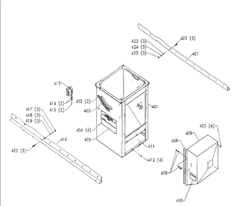 Part Location Diagram of 1350287S Delta HEX NUT 3/8-24 ZINC PLATE, Standard Hardware