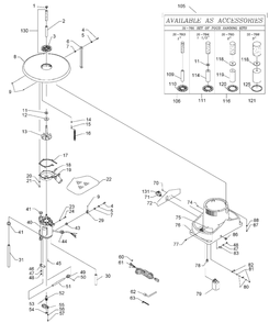 Delta 31-495 Type-1 Diagram and Parts List for 31-495 Type-1 Delta Sander Grinder