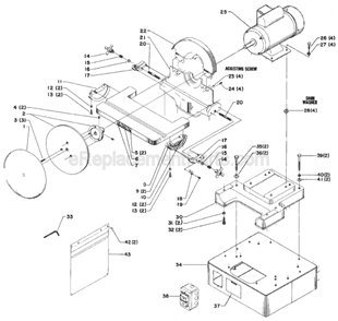 Page A Diagram and Parts List for 31-125 Type 1 Delta Sander Polisher