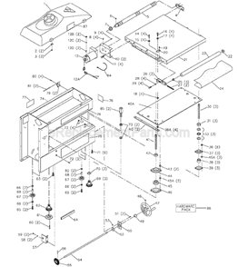 Page A Diagram and Parts List for 31-255X Type 1 Delta Belt or Drum Sander